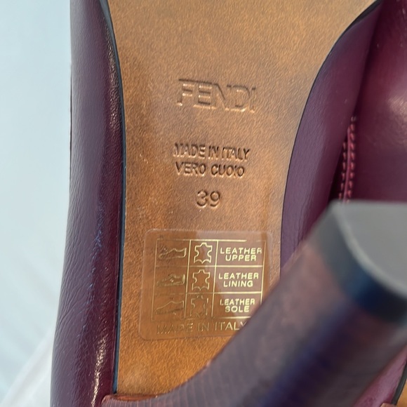 Fendi leather open toe pumps - Picture 9 of 10